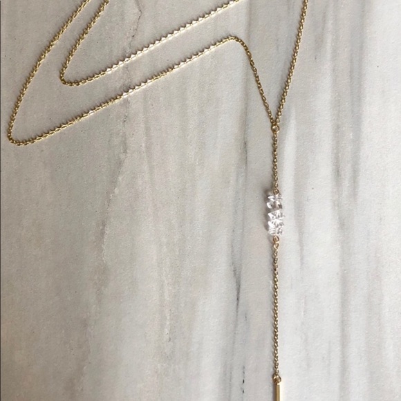 Estrella & Luna Jewelry - Herkimer 💎 diamond 14k gold plated lariat